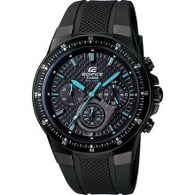 Casio Men's Edifice EF552PB-1A2V Black Resin Quartz Watch with Bl ...