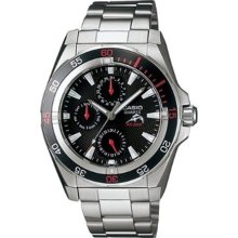 Casio Men's Edifice EFB300D-1AV Silver Stainless-Steel Quartz Wat ...