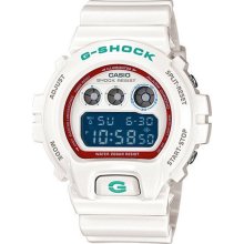 Casio Mens G-Shock Plastic Watch - White Rubber Strap - White Dial - DW6900SN-7