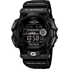 Casio Men's GR9110BW-1 G-Shock Gulfman Tide Moon Matte Black Dial Watch