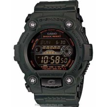 Casio Mens Solar Classic Military Green G-Shock Tide and GR7900KG-3