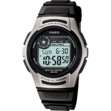 Casio Sports Silver Face/ Black Band