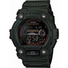 Casio Watch Shock Army Green Army Green Tough Solar Radio Clock Gw-7900kg-3jf