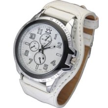 Casual Dial Quartz Hours Date White Hand Sports Men Wrist Watch Watches