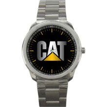 Caterpillar Cat Logo Custom Mens Sport Metal Watch Rare