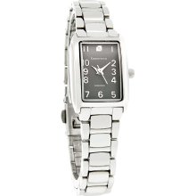 Cerentino Diamond Ladies Charcoal Dial Dress Bracelet Quartz Watch SR5020