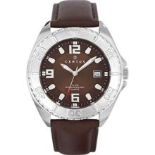 Certus Paris Mens Brown Date Watch ...