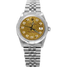 Champagne diamond dial SS jubilee rolex date just perpetual watch datejust - Silver - Gold - 6