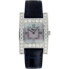 Chopard H Diamond 18kt White Gold Blue Ladies Watch 13/6621