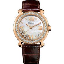 Chopard Happy Sport Round 36mm Rose Gold Watch 277473-5002