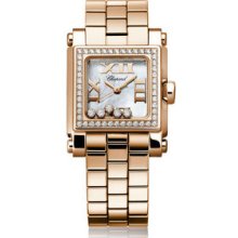 Chopard Happy Sport Square Small Rose Gold Watch 275349-5004
