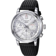 Chopard Men's 'Miglia' Silver Dial Black Rubber Strap Automatic Watch