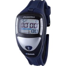Chronotech Men's Digital Grey Dial Day/Date/Month Display Blue Plastic Bluetooth Watch