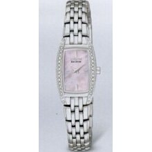 Citizen Eco Drive Ladies` Silver Silhouette Crystal Watch (21x17 Mm Case)