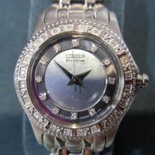 Citizen Eco-drive Riega Women's Watch Quartz Diamond Sapphire Solar Power