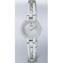 Citizen Eco Drive Silver Silhouette Crystal Bangle Watch