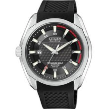 Citizen Eco-Drive Titanium Golf Rubber Mens Watch BM7120-01E