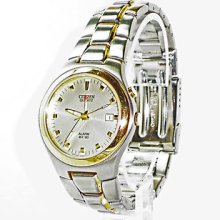 Citizen Mens $165 Brushed/polished Two-tone Ss Watch, Champagne Dial, Date