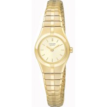 Citizen Quartz Womens Analog Stainless Watch - Gold Bracelet - Gold Dial - EK1142-95P
