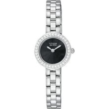 Citizen Silhouette Crystal Black Dial Analog Quartz Womens Watches Ex1080-56e