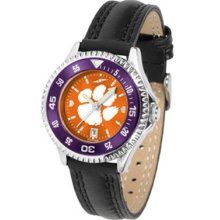 Clemson Tigers Womens Leather Anochrome Watch