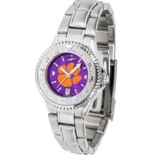 Clemson Tigers Women's Stainless Steel Dress Watch