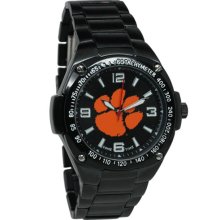Clemson Tigers wrist watch : Clemson Tigers Stainless Steel Warrior Watch - Black