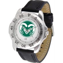 Colorado State Rams CSU Mens Leather Sports Watch