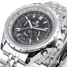 Colors Optional Orkina 24 Hour 6 Hands Sport Mens Dress Quartz Wrist Watch Gbh