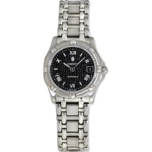 Concord Saratoga SL Stainless Steel Womens Watch Black Mosaic Dia ...