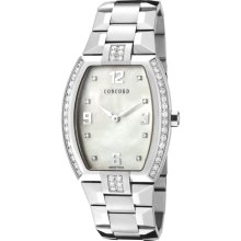 Concord Watches Women's La Scala White MOP Dial White Diamond Stainles