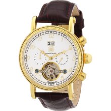 Constantin Durmont Men's Automatic Watch Tradition Cd-Trad-At-Lt-Gdgd-Wh With Leather Strap