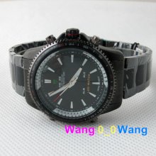 Cool Black Mens Sport Watch Led Digital Date Xmas Gift