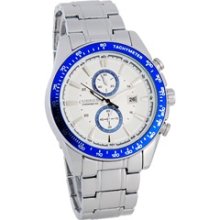 CURREN Stainless Steel Analog Watch with Calendar (Blue)