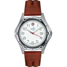 Customized Wenger Mens Standard Issue XL Brown Strap Watch 6Pcs @ $170.11 Ea.