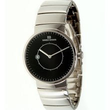 Danish Design Mens Lars Pedersen Titanium Watch - Silver Bracelet - Black Dial - DDSIQ64Q830