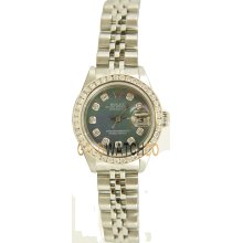 Datejust 69174 Steel Jubilee Band Dark MOP Diamond Dial & Bezel