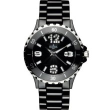 Davosa Ladies Ceramic Analogue Watch 16843954 With Black Dial And 34 Mm Ceramic Case
