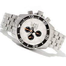 Deep Blue Men's T-100 Tritium Recon 65 Valjoux 7750 Stainless Steel Bracelet Watch