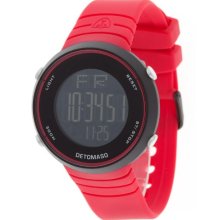 Detomaso Men's Quartz Watch Nico Red Digital Silikon Dt2002-C Dt2002-C With Rubber Strap