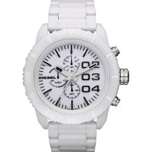 Diesel Chronograph White Ceramic Mens Watch DZ4220