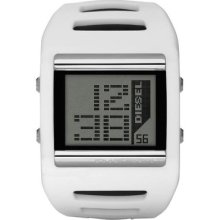 Diesel Digital Silicone Men's Plastic Case White Plastic Watch Dz7224