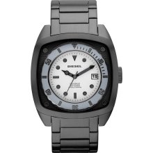 Diesel Mens Analog Stainless Watch - Black Bracelet - White Dial - DZ1494