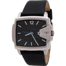 Diesel Men's DZ1495 Black Calf Skin Quartz Watch with Black Dial