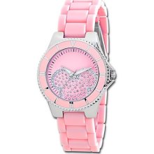Disney Wrist Watch - PavÃ© Crystal Pink Mickey Mouse