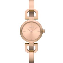 DKNY 'Essentials' Round Case Bangle Watch Rosegold