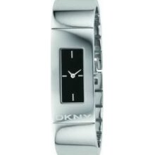 Dkny Ladies Stainless Steel Bangle Watch With Black Dial Ny4624