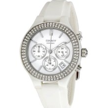 Dkny Sexy Ladies Rubber,ceramic And Crystals White Watch Ny8185