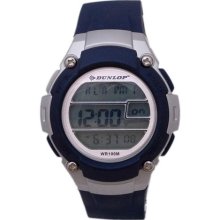 Dunlop Watches Men's Digital with Blue Rubber Strap Digital Blue Rubb