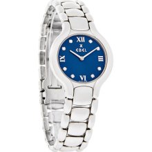 Ebel Beluga Diamond Blue Dial Ladies Swiss Quartz Watch 9157421/4850